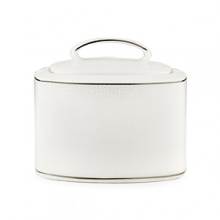 Cypress Point Fine China shows the classic, timeless design that Kate Spade is known for. This china is ivory colored with a textured border and platinum rim. Cypress Point Fine China shows the classic, timeless design that Kate Spade is known for. This china is ivory colored with a textured border and platinum rim.