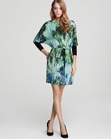 Robert Rodriguez Dress - Sketch Print Rib Sleeve