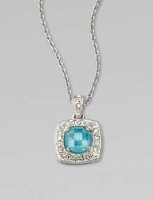 EXCLUSIVELY AT SAKS.COM. Add a little color with this pavé crystal embellished blue ceramic accented cubic zirconia doublet stone design on a link chain. CrystalsBlue ceramic accented cubic zirconiaRhodium-plated brassLength, about 16 to 18 adjustablePendant size, about ½Lobster clasp closureImported EXCLUSIVELY AT SAKS.COM. Add a little color with this pavé crystal embellished blue ceramic accented cubic zirconia doublet stone design on a link chain. CrystalsBlue ceramic accented cubic zirconiaRhodium-plated brassLength, about 16 to 18 adjustablePendant size, about ½Lobster clasp closureImported