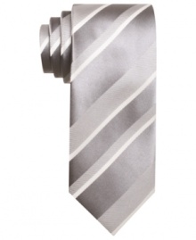 Stripe it rich. This tie from Alfani RED adds a note of classic sophistication to the modern man's dress wardrobe. Stripe it rich. This tie from Alfani RED adds a note of classic sophistication to the modern man's dress wardrobe.