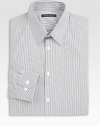 A smart, striped pattern superbly tailored in crisp cotton with a hint of stretch for a well-appointed look.Button-frontPoint collar98% cotton/2% lycraDry cleanImported