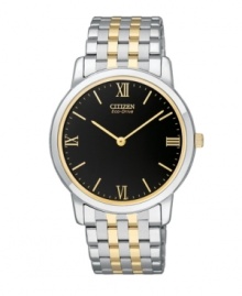 Experience the ultimate in technology and refined design with this ultra-thin and lightweight Eco-Drive Stiletto by Citizen. Experience the ultimate in technology and refined design with this ultra-thin and lightweight Eco-Drive Stiletto by Citizen.
