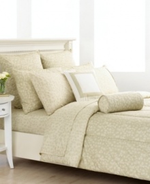 Like falling asleep in a field of leaves, Barbara Barry's Silver Dollar sheet set boasts a naturally chic sage pattern and simple, tailored details. Featuring 300-thread count cotton percale. (Clearance) Like falling asleep in a field of leaves, Barbara Barry's Silver Dollar sheet set boasts a naturally chic sage pattern and simple, tailored details. Featuring 300-thread count cotton percale. (Clearance)