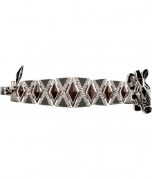 Add a stylish accent to your everyday style with this cheeky-chic silver zebra bracelet from Marc by Marc Jacobs - Etched silver-tone with diamond-shaped cut-out details, zebra-shaped clasp - Perfect for an elevated jeans-and-tee ensemble Add a stylish accent to your everyday style with this cheeky-chic silver zebra bracelet from Marc by Marc Jacobs - Etched silver-tone with diamond-shaped cut-out details, zebra-shaped clasp - Perfect for an elevated jeans-and-tee ensemble