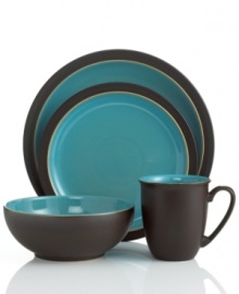 Ideal for every day, Duets dinnerware is built to last and crafted to withstand dishwasher, microwave and oven use for unparalleled convenience. Glossy turquoise contrasts rich chocolate brown on Denby's contemporary collection of place settings. Ideal for every day, Duets dinnerware is built to last and crafted to withstand dishwasher, microwave and oven use for unparalleled convenience. Glossy turquoise contrasts rich chocolate brown on Denby's contemporary collection of place settings.