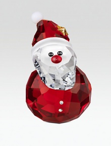 As part of a holiday tableau or on its own, this charming little Santa in red and clear crystal is shaped to gently rock and roll, sparkling all the way.CrystalAbout 1.5H X 1WMade in Austria As part of a holiday tableau or on its own, this charming little Santa in red and clear crystal is shaped to gently rock and roll, sparkling all the way.CrystalAbout 1.5H X 1WMade in Austria