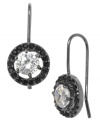 Add a touch of contrasting shine. City by City's round-cut clear cubic zirconias (4-1/3 ct. t.w.) really pop when combined with jet-plated mixed metal and jet cubic zirconia background. Base metal is nickel-free for sensitive skin. Approximate drop: 3/4 inch.