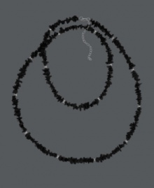 Add contrast and dimension to your look with this long, sultry layer. Bold, black onyx chips can be doubled or worn long. Necklace by Avalonia Road set in sterling silver. Approximate length: 36 inches. Add contrast and dimension to your look with this long, sultry layer. Bold, black onyx chips can be doubled or worn long. Necklace by Avalonia Road set in sterling silver. Approximate length: 36 inches.
