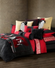 Relax in exceptional comfort with this rich black jacquard fitted sheet from Natori's Geisha bedding collection. Relax in exceptional comfort with this rich black jacquard fitted sheet from Natori's Geisha bedding collection.
