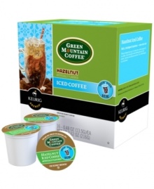 Unwind over a brilliant iced brew of lightly roasted coffee that is bursting with a buttery, sweet Hazelnut flavor. The aroma of warm roasted nuts and rich java will invite you in to every cup. Unwind over a brilliant iced brew of lightly roasted coffee that is bursting with a buttery, sweet Hazelnut flavor. The aroma of warm roasted nuts and rich java will invite you in to every cup.