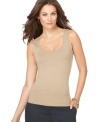 Ellen Tracy's casual tank top is a key item for a versatile wardrobe. Perfect for layering under cardis and blazers.