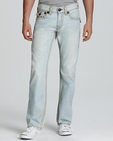 Modern jeans with contrast stitching for dramatic flair bring a bit of panache to your casual cool look. Modern jeans with contrast stitching for dramatic flair bring a bit of panache to your casual cool look.