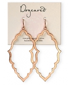 Sweet and oh so simple drop earrings from Dogeared are the ultimate wardrobe staple, cast in plated rose gold.