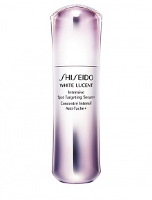 A super brightening serum created to diminish stubborn dark spots in 10 days and prevent future pigmentation from appearing. Formulated with smoothing and re-texturizing ingredients to enhance clarity and radiance for flawless, perfectly even-toned skin. Developed with advanced Shiseido Multi-Action Brightening System+, targeting all types of hyper-pigmentation and their causes: dark spots, age spots, acne scars and uneven skin tones. 1 oz. A super brightening serum created to diminish stubborn dark spots in 10 days and prevent future pigmentation from appearing. Formulated with smoothing and re-texturizing ingredients to enhance clarity and radiance for flawless, perfectly even-toned skin. Developed with advanced Shiseido Multi-Action Brightening System+, targeting all types of hyper-pigmentation and their causes: dark spots, age spots, acne scars and uneven skin tones. 1 oz.