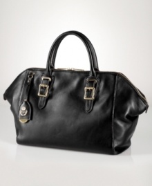 A classic, tailored satchel is updated for the season in bold hues with a touch of heritage style. Butter-soft leather is outfitted with sleek hardware, roller-buckle details and signature luggage tag, for an undecidedly modern look. A classic, tailored satchel is updated for the season in bold hues with a touch of heritage style. Butter-soft leather is outfitted with sleek hardware, roller-buckle details and signature luggage tag, for an undecidedly modern look.
