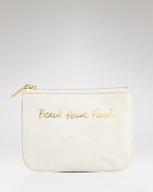 Rebecca Minkoff takes the cute quotient overboard with this leather pouch. Whether you've got your eye on a Malibu mansion or a Hamptons rental, this mini saves it with style.