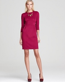 Seamed paneling lends chic structure to this office-perfect ponte dress from Nanette Lepore.