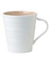 This charming porcelain mug features a four-ringed motif. Mix and match with other Tin Can Alley Khaki pieces for a subtly varied table setting. Qualifies for Rebate