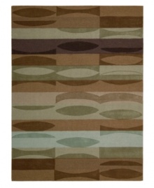 Enhance any modern home décor with this unique and multi-faceted Nourison area rug. It features abstract curves and appealing linear designs which are expertly hand-carved in 100% wool for exciting textured, embossed and shadow effects. Enhance any modern home décor with this unique and multi-faceted Nourison area rug. It features abstract curves and appealing linear designs which are expertly hand-carved in 100% wool for exciting textured, embossed and shadow effects.