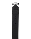 A modern metallic black watch strap in luxe calf leather. Fits size 2, 7 & 22 Philip Stein watch heads.