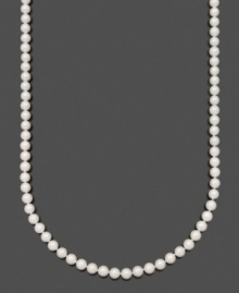 Polish your look with a luminous strand of pearls. Belle de Mer necklace features A+ Akoya cultured pearls (7-7-1/2 mm) with a 14k gold clasp. Approximate length: 20 inches. Polish your look with a luminous strand of pearls. Belle de Mer necklace features A+ Akoya cultured pearls (7-7-1/2 mm) with a 14k gold clasp. Approximate length: 20 inches.