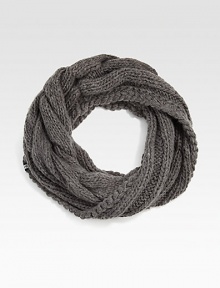 A never-ending cable knit loop scarf that never goes out of style.70% wool/30% acrylicDry cleanImported A never-ending cable knit loop scarf that never goes out of style.70% wool/30% acrylicDry cleanImported