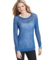 A perfect layering piece for spring, this sheer MICHAEL Michael Kors top adds on-trend texture to any outfit!