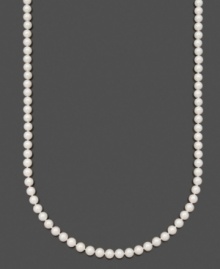 Pair any ensemble with polished pearls for ultimate elegance. Necklace by Belle de Mer features A+ Akoya cultured pearls (6-1/2-7 mm) set in 14k gold. Approximate length: 36 inches. Pair any ensemble with polished pearls for ultimate elegance. Necklace by Belle de Mer features A+ Akoya cultured pearls (6-1/2-7 mm) set in 14k gold. Approximate length: 36 inches.
