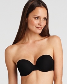 Pushup padded strapless bra can be worn many ways with attachable straps. Hook and eye closure. Pushup padded strapless bra can be worn many ways with attachable straps. Hook and eye closure.