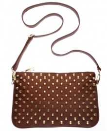 Toughen up your everyday look with this studded silhouette from Steve Madden that channels your inner rocker chic. Instantly transforms from a shoulder bag to a clutch, for an out-all-night attitude. Toughen up your everyday look with this studded silhouette from Steve Madden that channels your inner rocker chic. Instantly transforms from a shoulder bag to a clutch, for an out-all-night attitude.