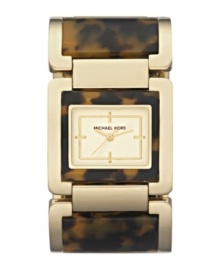 Dress to the nines and accessorize accordingly with this sophisticated watch by Michael Kors.