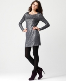 Perfect for dancing under a disco ball, allover sequins add high-shine to this Kensie dress -- a hot look for the season's soirees! Perfect for dancing under a disco ball, allover sequins add high-shine to this Kensie dress -- a hot look for the season's soirees!