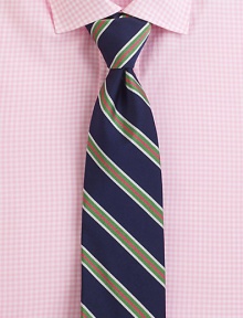 Strikingly, bold stripes add contemporary style and sophistication to a classic dress wardrobe.CottonDry cleanMade in Italy Strikingly, bold stripes add contemporary style and sophistication to a classic dress wardrobe.CottonDry cleanMade in Italy