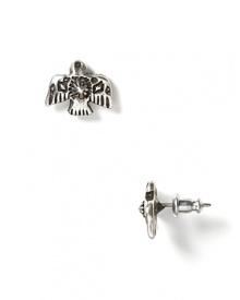 Get cool-girl edge with these thunderbird earrings from Low Luv by Erin Wasson.