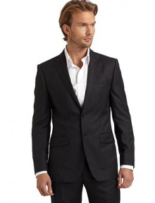 JACKETTailored from world-renowned Ermenegildo Zegna wool/silk. JACKETTailored from world-renowned Ermenegildo Zegna wool/silk.