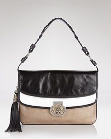 Wax trendsetting with Rafe New York's color block leather shoulder bag. Designed to add impact while it stows the essentials, this bag makes classic staples feel cutting edge. Wax trendsetting with Rafe New York's color block leather shoulder bag. Designed to add impact while it stows the essentials, this bag makes classic staples feel cutting edge.