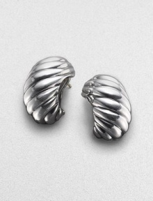 From the Scuplted Cable Collection. An elegantly sculpted design of classic cabling gently hugs the ear in polished sterling silver. Sterling silver Width, about ½ Drop, about 1 Post back Imported From the Scuplted Cable Collection. An elegantly sculpted design of classic cabling gently hugs the ear in polished sterling silver. Sterling silver Width, about ½ Drop, about 1 Post back Imported