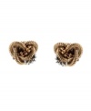 To tie for. Knotted studs may seem like a timeless, traditional earring staple, but Kenneth Cole New York gives them a modern spin with chic cherry bead accents and snake chain detailing. Crafted in gold tone and silver tone mixed metal. Approximate diameter: 9/10 inch.