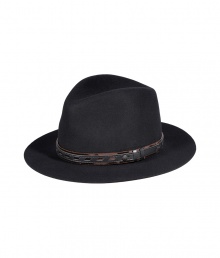The classic black fedora gets an of-the-moment bohemian kick with this floppy and leather detailed version from Rag & Bone - Wool fedora with floppy brim and leather band - Pair with zip-detailed skinnies, a sumptuous pullover, and leather ankle boots The classic black fedora gets an of-the-moment bohemian kick with this floppy and leather detailed version from Rag & Bone - Wool fedora with floppy brim and leather band - Pair with zip-detailed skinnies, a sumptuous pullover, and leather ankle boots