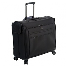 A lightweight, durable garment bag with a fully lined interior and tie down straps to keep your clothing wrinkle free. Concealed add-a-bag strap with adjustable webbing allows additional bags to be carried effortlessly. Spinner wheels with 360-degree rotation assure multidirectional rolling and optimal stability. Recessed extra long locking trolley handle made of aircraft grade aluminum with one button operation, for ease of use. A lightweight, durable garment bag with a fully lined interior and tie down straps to keep your clothing wrinkle free. Concealed add-a-bag strap with adjustable webbing allows additional bags to be carried effortlessly. Spinner wheels with 360-degree rotation assure multidirectional rolling and optimal stability. Recessed extra long locking trolley handle made of aircraft grade aluminum with one button operation, for ease of use.
