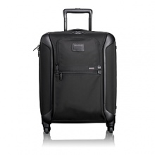 True to Tumi's heritage of innovation and the future of advanced travel design, this lightweight 4-wheel case combines hardside protection with our modern, iconic ballistic nylon aesthetics. Significantly lighter than traditional wheeled cases, this continental carry-on offers a wider body, the easy maneuverability of four 360° spinner wheels, all-around bumper guards, impressive impact resistance, Tumi's patented impact-resistant X-Brace™ handle system and smooth, durable ballistic nylon fabric covering a strong and flexible polypropylene shell. The exterior features convenient zip pockets and the interior includes accessory pockets and tie-down straps. True to Tumi's heritage of innovation and the future of advanced travel design, this lightweight 4-wheel case combines hardside protection with our modern, iconic ballistic nylon aesthetics. Significantly lighter than traditional wheeled cases, this continental carry-on offers a wider body, the easy maneuverability of four 360° spinner wheels, all-around bumper guards, impressive impact resistance, Tumi's patented impact-resistant X-Brace™ handle system and smooth, durable ballistic nylon fabric covering a strong and flexible polypropylene shell. The exterior features convenient zip pockets and the interior includes accessory pockets and tie-down straps.