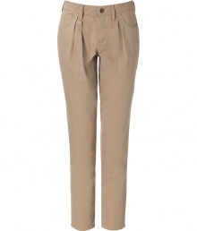Stylish pants in honey-colored cotton - Trendy pleats update the classic khaki look - Form-fitting, narrow legs - Must-have wardrobe staple perfect for everyday - Pair with boatneck shirt and ballet flats Stylish pants in honey-colored cotton - Trendy pleats update the classic khaki look - Form-fitting, narrow legs - Must-have wardrobe staple perfect for everyday - Pair with boatneck shirt and ballet flats