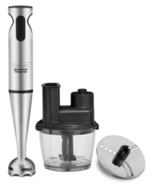 Have a hand in culinary genius. Get your cooking done & get it done right away with this super-powered hand blender, whisker and food processor. Packed with 40 watts of power, this stainless steel addition is the key to versatility including a 4-cup food processor attachment, chopping blade, slicing/shredding disc, whisk and 16-oz. work cup. 3-year warranty. Model CSB80. Have a hand in culinary genius. Get your cooking done & get it done right away with this super-powered hand blender, whisker and food processor. Packed with 40 watts of power, this stainless steel addition is the key to versatility including a 4-cup food processor attachment, chopping blade, slicing/shredding disc, whisk and 16-oz. work cup. 3-year warranty. Model CSB80.