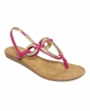 Metal accents intertwine the straps of Style&co.'s Pecan sandals adding shine and style to this comfy thong.