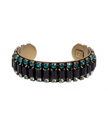 Inject modern glamour into you contemporary look with Dannijos intricately embellished crystal cuff - Structured shape - Layer over slim fitting long sleeves, or wear with Little Black cocktail dresses and colorful accessories Inject modern glamour into you contemporary look with Dannijos intricately embellished crystal cuff - Structured shape - Layer over slim fitting long sleeves, or wear with Little Black cocktail dresses and colorful accessories