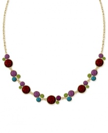 Stylish stones give this necklace from 2028 an uplifting sensibility. The necklace, crafted from gold-tone mixed metal, has glass accents that evoke the joy of springtime. Approximate adjustable length: 16 inches + 3-inch extender. Stylish stones give this necklace from 2028 an uplifting sensibility. The necklace, crafted from gold-tone mixed metal, has glass accents that evoke the joy of springtime. Approximate adjustable length: 16 inches + 3-inch extender.
