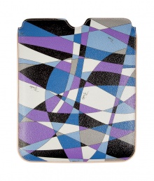 Get up and go glamorously with Puccis elegantly eye-catching iPad case - Sleeve style, in a vibrant purple and blue graphic print with logo signature - Open top, leather piping and stitch trim - Durable plastic protects against dust, moisture and scratches - Fits all iPad models - Great for everyday, also makes a superb gift Get up and go glamorously with Puccis elegantly eye-catching iPad case - Sleeve style, in a vibrant purple and blue graphic print with logo signature - Open top, leather piping and stitch trim - Durable plastic protects against dust, moisture and scratches - Fits all iPad models - Great for everyday, also makes a superb gift