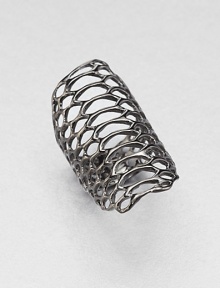 EXCLUSIVELY AT SAKS.COM From the Serpentine Collection. An exotic yet minimalist style featuring a open, snakeskin-inspired design. Black rhodium-plated sterling silverWidth, about 1.5Imported 