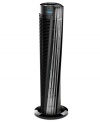 Fresh air is on the move. No oscillation is necessary with the innovative design of this tower fan, which provides whole-room circulation by constantly moving air 60 feet. Three  speeds and an 8-hour timer put precision touch at your fingertips. 5-year warranty. Model 143.