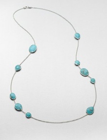 From the Rock Candy® Collection. Faceted turquoise stones in various shapes and sizes on a delicate link chain. TurquoiseSterling silverLength, about 43Lobster clasp closureImported From the Rock Candy® Collection. Faceted turquoise stones in various shapes and sizes on a delicate link chain. TurquoiseSterling silverLength, about 43Lobster clasp closureImported